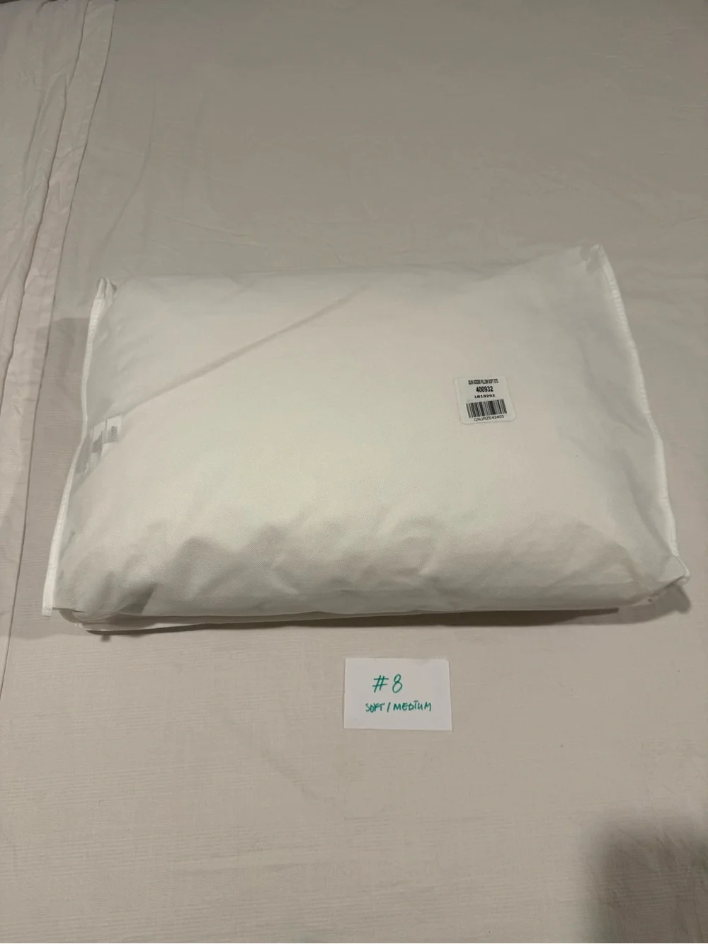 New Quince LUXE White Goose Down Pillow #8 Standard Soft/Medium MSRP $124